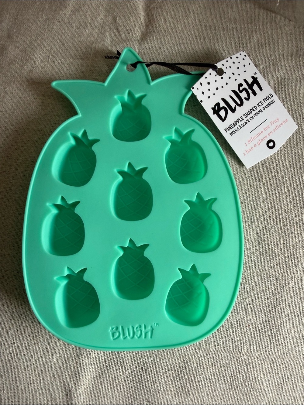 Pack of 2 Blush Silicone Pineapple Ice Tray - Teal